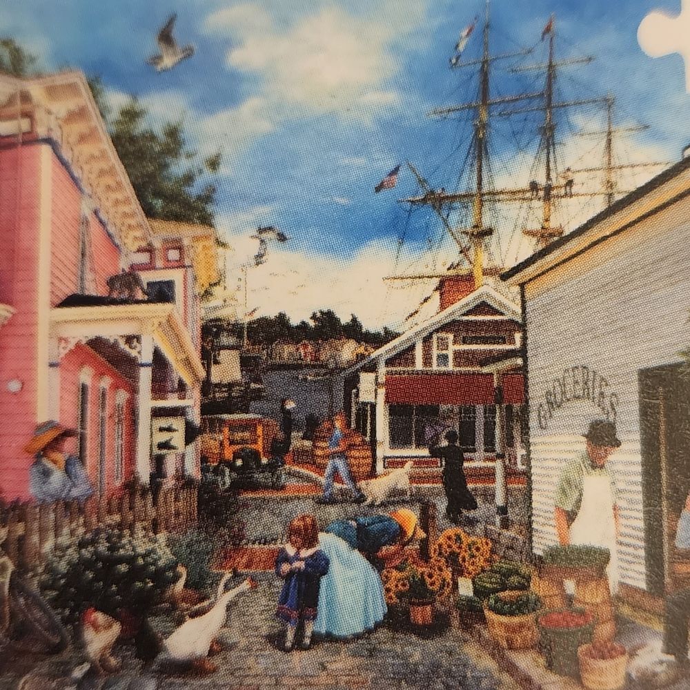 SEAPORT VILLAGE 1000 Piece JIGSAW PUZZLE, ADULT & TEENS DIFFICULT LANDSCAPE NEW